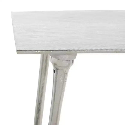 Console en aluminium argenté Glam – Olivia & May : Robuste, aucun assemblage, utilisation intérieure