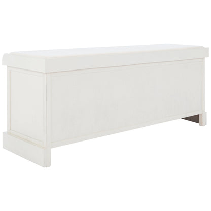 Banc de rangement SAFAVIEH Fiorello 3 tiroirs avec coussin - 47,3 L x 15 P x 19 H - 47Lx15Px19H