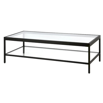 Table basse Alexis en métal et verre