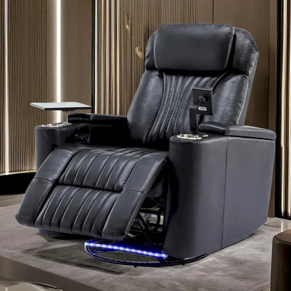 Fauteuil inclinable motorisé de cinéma maison multifonctionnel pivotant à 270°