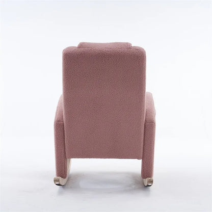 Fauteuil à bascule de puériculture ergonomique en tissu avec repose-pieds réglable