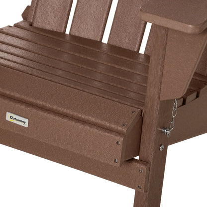 Chaise Adirondack pliante, chaises longues de plage en plastique HDPE toutes saisons pour terrasse et mobilier de jardin