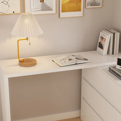 Commode pivotante 32,7H et bureau coiffeuse 6 tiroirs Blanc/Noir