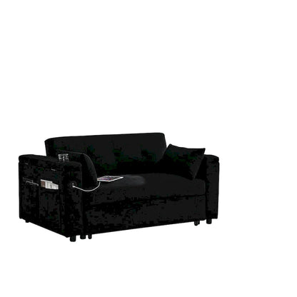 Canapé convertible 54 pouces avec lit gigogne, double assise, fonction relax