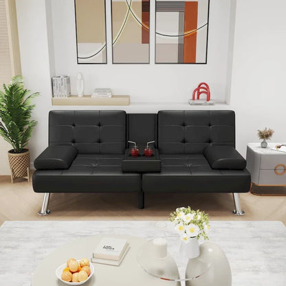 Canapé Futon Convertible Homall avec Porte-gobelets et Oreillers