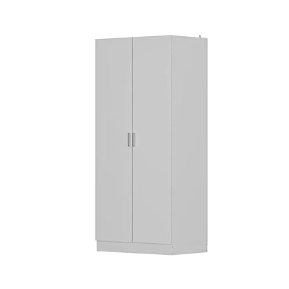 Armoire de chambre autonome à 2 portes avec tringle à vêtements