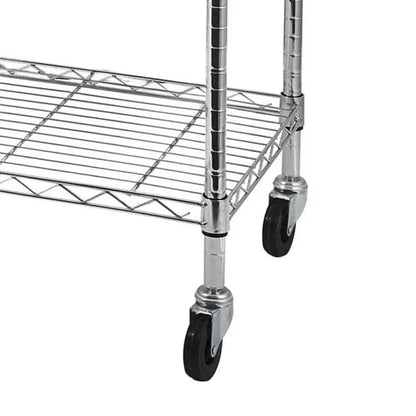 Étagère métallique à 5 niveaux avec roulettes - (59,06 x 17,72 x 70,87)