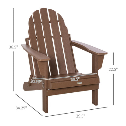 Chaise Adirondack pliante, chaises longues de plage en plastique HDPE toutes saisons pour terrasse et mobilier de jardin