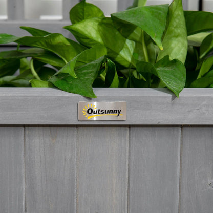 Jardinière en bois avec treillis, Carré potager surélevé pour plantes grimpantes avec trous de drainage et toit