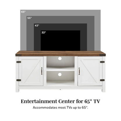 Meuble TV avec porte de grange Middlebrook Firebranch 58 pouces
