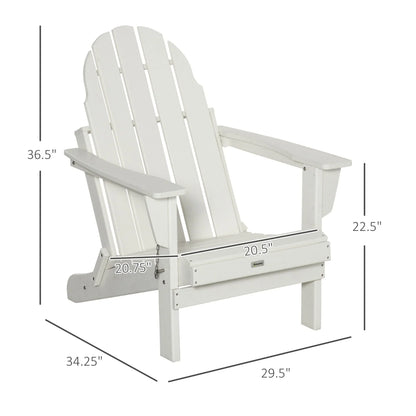 Chaise Adirondack pliante, chaises longues de plage en plastique HDPE toutes saisons pour terrasse et mobilier de jardin