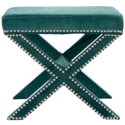 SAFAVIEH Shavonne Ottoman banc en X