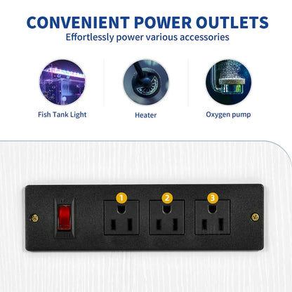 Meuble de support pour aquarium de 150-190 litres avec prises de courant