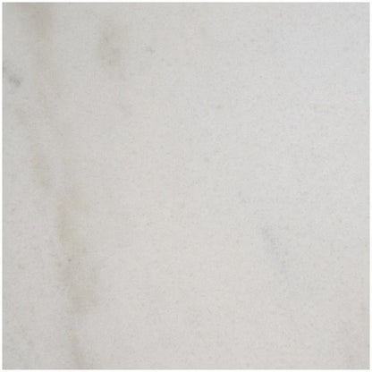 Table d'appoint géométrique en marbre avec support rectangulaire en métal doré - Blanc