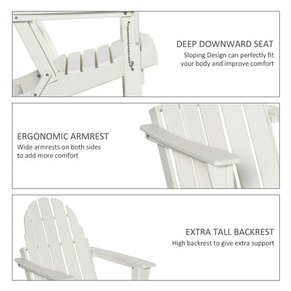 Chaise Adirondack pliante, chaises longues de plage en plastique HDPE toutes saisons pour terrasse et mobilier de jardin