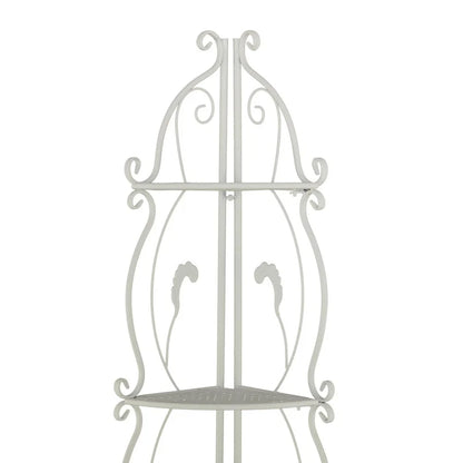 Étagère de Boulanger Pliable Haute à 5 Niveaux en Métal Décoratif pour Intérieur/Extérieur - Or ou Blanc - Roche River Decor