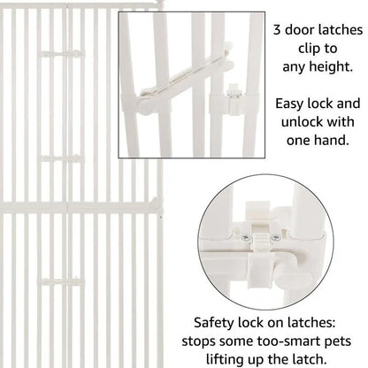 unipaws Barrière Extra Haute pour Chat 188 cm avec Portes et Serrures
