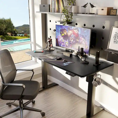 Futzca Bureau assis debout électrique réglable en hauteur avec plateau en épicéa