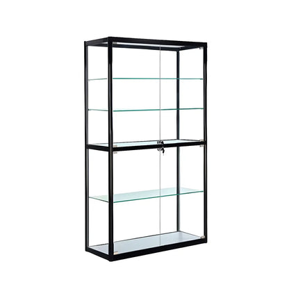 Vitrine rectangulaire contemporaine en verre noir