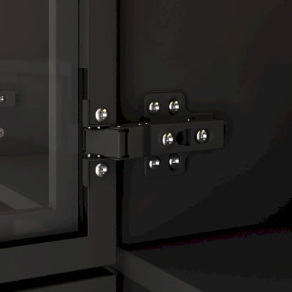 47,2 Grande Armoire LED Lumineuse Placard à Portes en Verre Entièrement en Verre