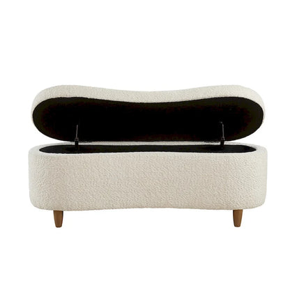 Banc de rangement rabattable INK+IVY Bailey Taupe Boucle
