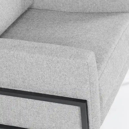 Fauteuil club moderne HomePop rembourré avec cadre en métal