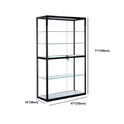 Vitrine rectangulaire contemporaine en verre noir