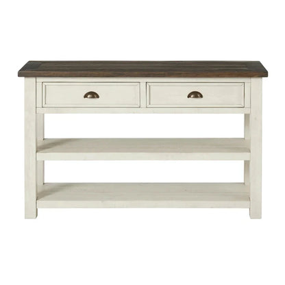 The Gray Barn Downington Table console de canapé à 2 tiroirs en bois massif