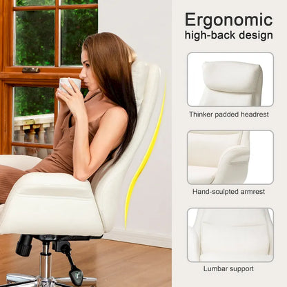 Chaise de bureau en similicuir - Pivotante - Plusieurs coloris