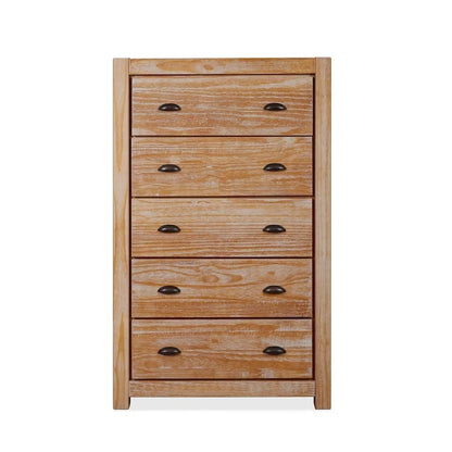 Commode 5 tiroirs en bois massif Montauk Grain Wood Furniture