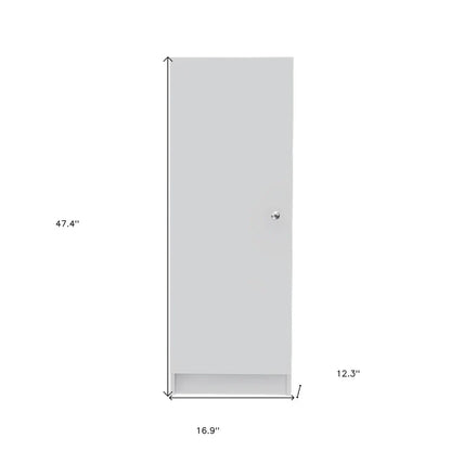 HomeRoots 47 Armoire de cuisine ou de rangement en bois blanc - 16,9' X '47,4' X '12,3