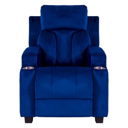 Fauteuil inclinable de luxe pour enfants avec repose-pieds, appuie-tête et 2 porte-gobelets, en microfibre, pour les enfants de 3 ans et plus