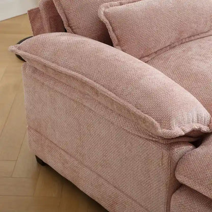 Canapé modulable Cloud pour salon, canapé d'angle moderne en chenille/boucle, canapé convertible modulable confortable avec double méridienne