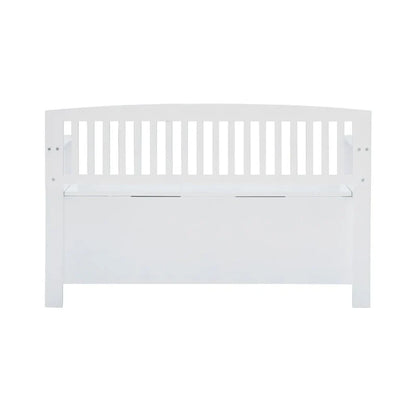 Banc d'entrée Migdalia avec rangement, dossier à lattes et plateau relevable