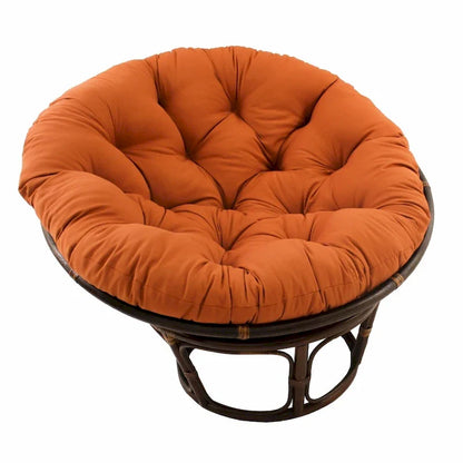 Fauteuil Papasan en rotin de 42 pouces avec coussin en sergé