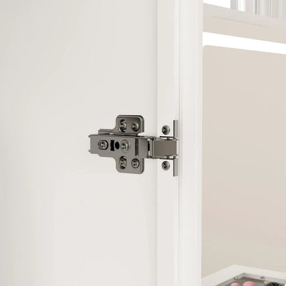 47,2 Grande Armoire LED Lumineuse Placard à Portes en Verre Entièrement en Verre