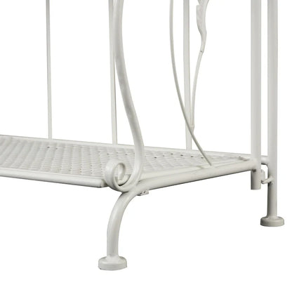Étagère de Boulanger Pliable Haute à 5 Niveaux en Métal Décoratif pour Intérieur/Extérieur - Or ou Blanc - Roche River Decor