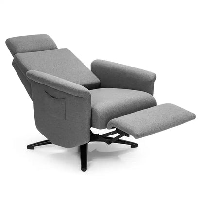 Fauteuil inclinable massant vibrant avec télécommande et appui-tête réglable Gris