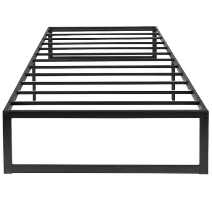 Cadre de lit plateforme en métal de 14 pouces avec matelas à ressorts ensachés de 10 pouces en boîte et surmatelas en mousse à mémoire de forme de 2 pouces à gel rafraîchissant