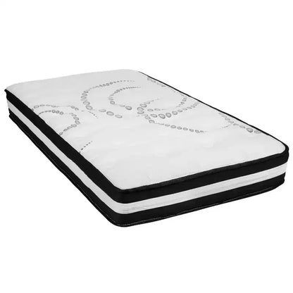 Cadre de lit plateforme en métal de 14 pouces avec matelas à ressorts ensachés de 10 pouces en boîte et surmatelas en mousse à mémoire de forme de 2 pouces à gel rafraîchissant
