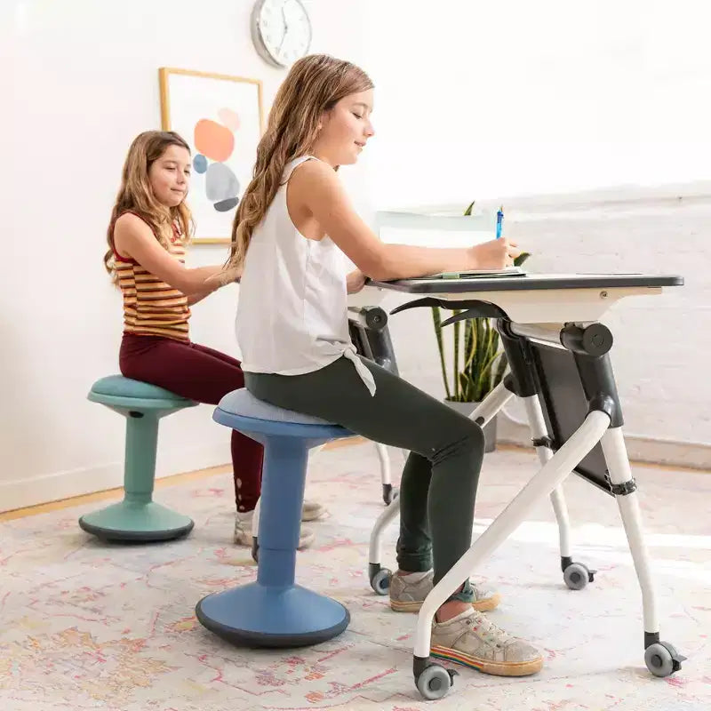 Bureau étudiant emboîtable avec panneau de modestie, Mobilier de classe, Érable/Gris