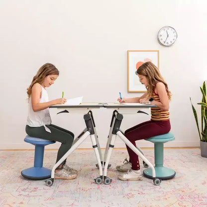 Bureau étudiant emboîtable avec panneau de modestie, Mobilier de classe, Érable/Gris