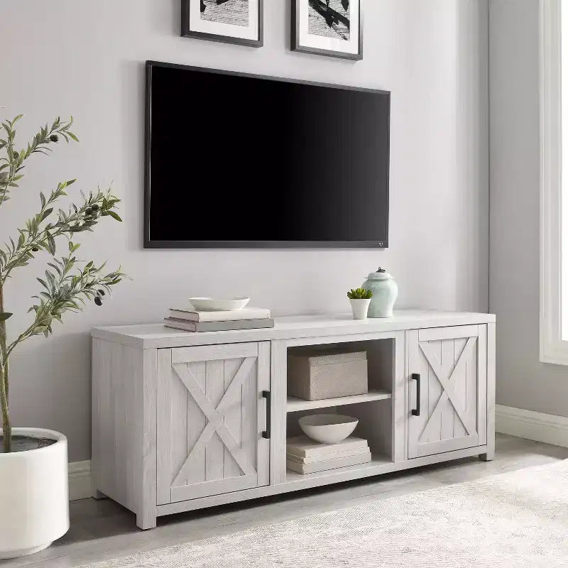 Meuble TV bas de 147 cm pour téléviseurs jusqu'à 65 pouces