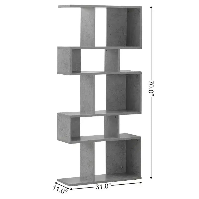 Étagère d'angle autoportante à 5 cubes, Bibliothèque de présentation