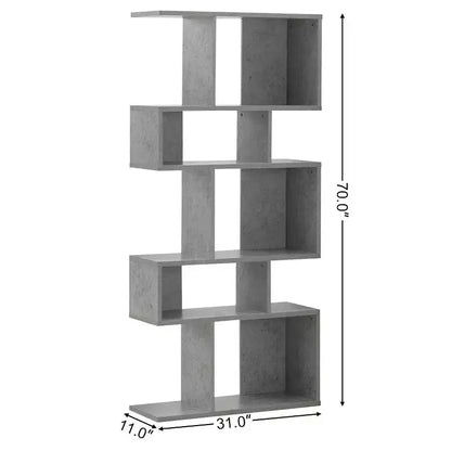 Étagère d'angle autoportante à 5 cubes, Bibliothèque de présentation