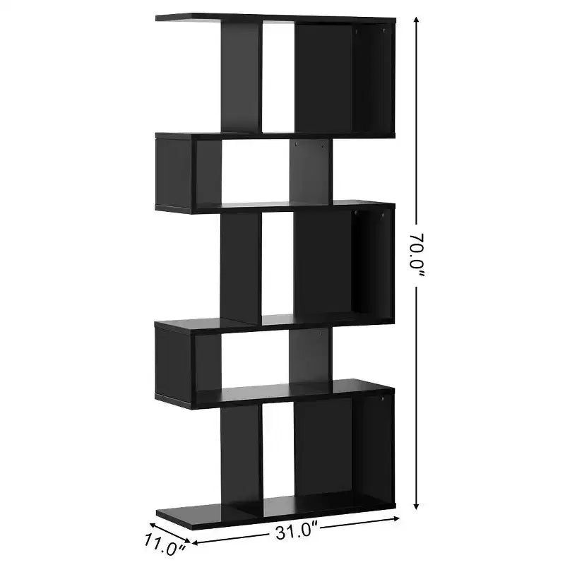 Étagère d'angle autoportante à 5 cubes, Bibliothèque de présentation