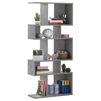 Étagère d'angle autoportante à 5 cubes, Bibliothèque de présentation