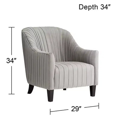 Chaise d'appoint plissée grise