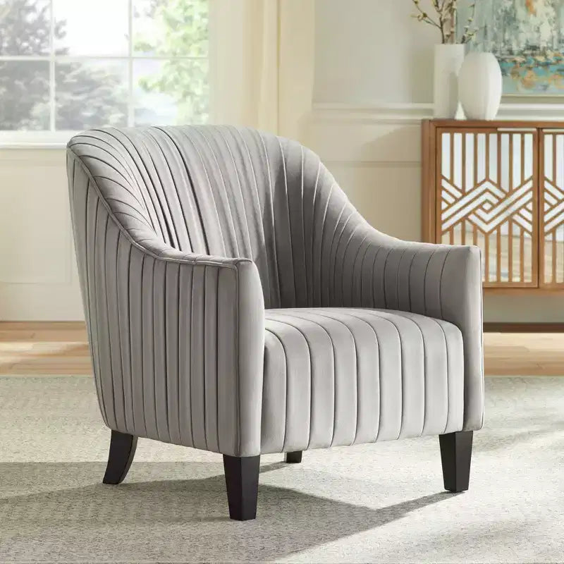 Chaise d'appoint plissée grise