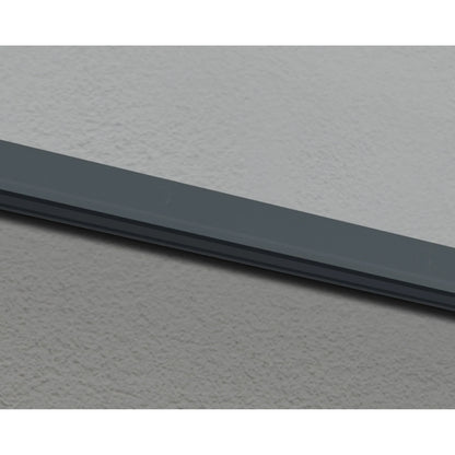 Auvent Sophia gris transparent pour portes et fenêtres de 0,9 m